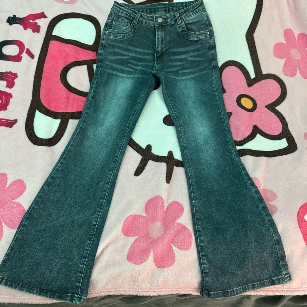 Women's Blue Flared Jeans